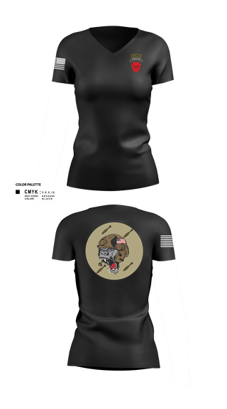 Women's Short Sleeve Vneck Shirt, Aco 1-111th secfor1-111 MTR renew, National Guard, Teamtime, Team time, sublimation, custom sports apparel, team uniforms, spirit wear, spiritwear, sports uniforms, custom shirts, team store, custom team store, fundraiser sports, apparel fundraiser