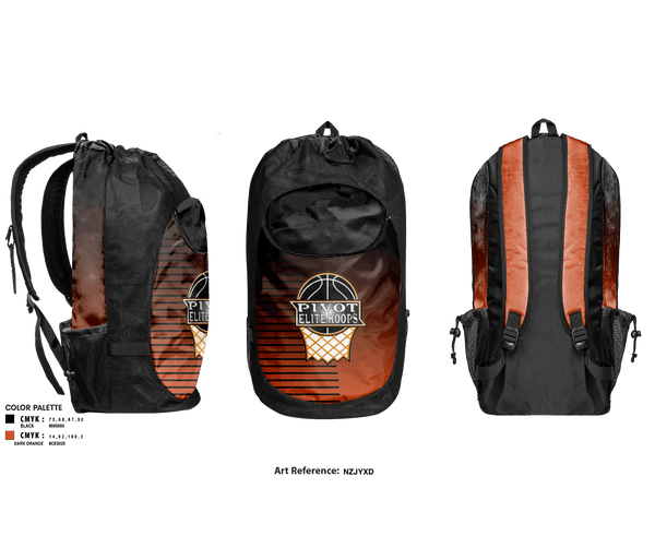 Gear Bag, Pivot Elite Hoops, Women's Basketball, Teamtime, Team time, sublimation, custom sports apparel, team uniforms, spirit wear, spiritwear, sports uniforms, custom shirts, team store, custom team store, fundraiser sports, apparel fundraiser