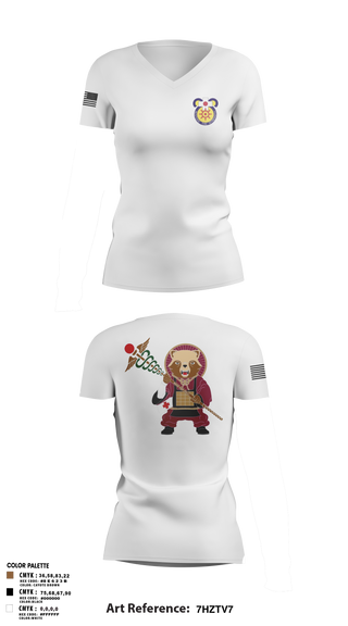 Women's Short Sleeve Vneck Shirt, MEDDAC-Japan, , Teamtime, Team time, sublimation, custom sports apparel, team uniforms, spirit wear, spiritwear, sports uniforms, custom shirts, team store, custom team store, fundraiser sports, apparel fundraiser
