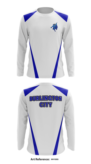 Burlington City High School 94998391 Long Sleeve Performance Shirt - 1