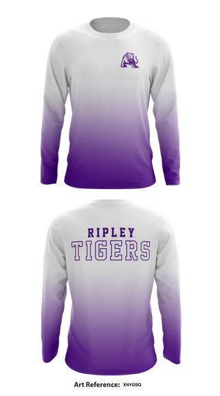 Ripley Middle School (Tigers) 13685720 Long Sleeve Performance Shirt - 1