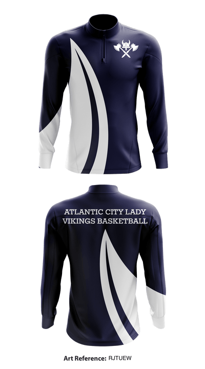 Atlantic City Lady Vikings Basketball 63879287 Quarter Zip Jacket - 1