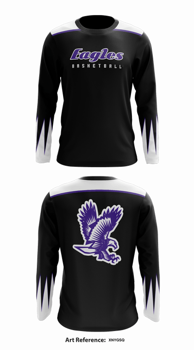 Downsville Eagles 7432381 Long Sleeve Shooting Shirt - 1