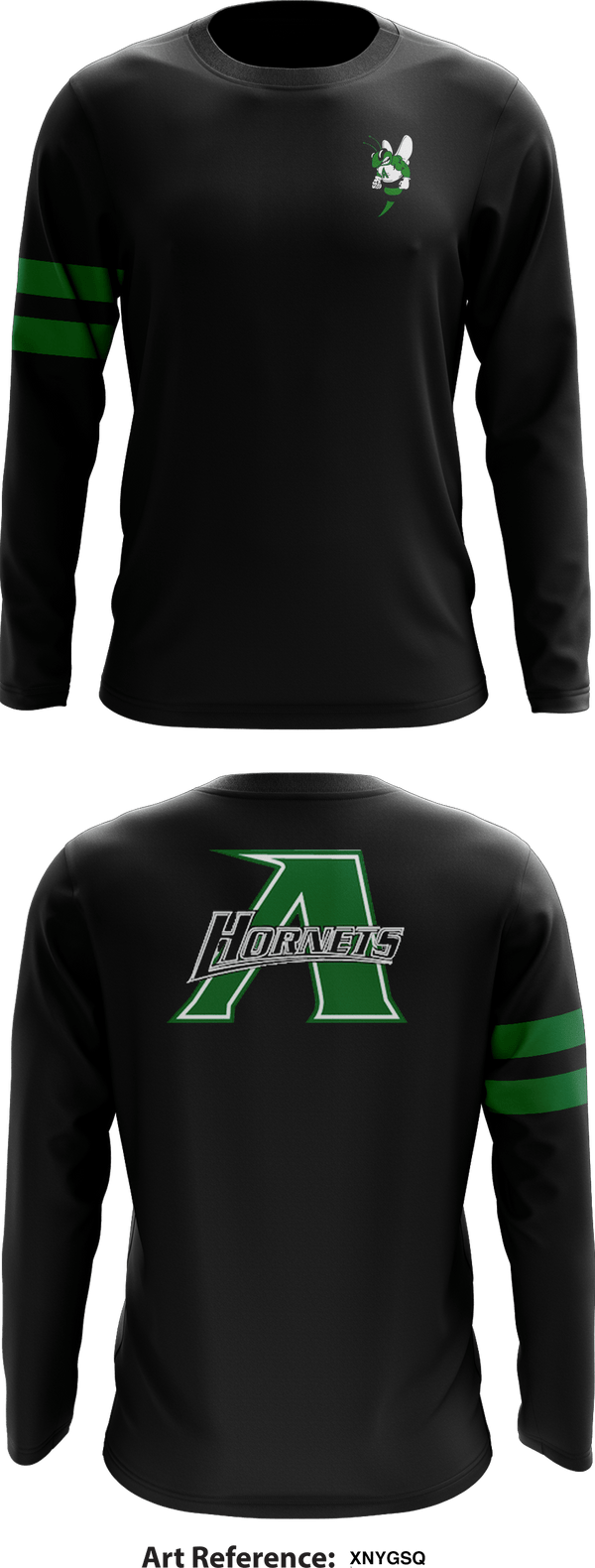 Azle Hornets 21554957 Long Sleeve Performance Shirt - 1