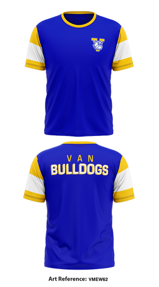 Van Bulldogs 23845301 Short Sleeve Performance Shirt - 1