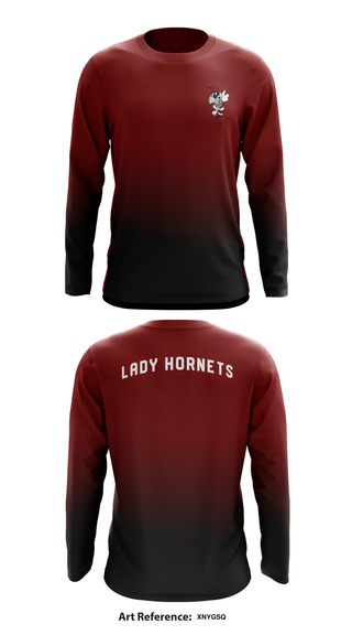 Lady Hornets 83297367 Long Sleeve Performance Shirt - 1