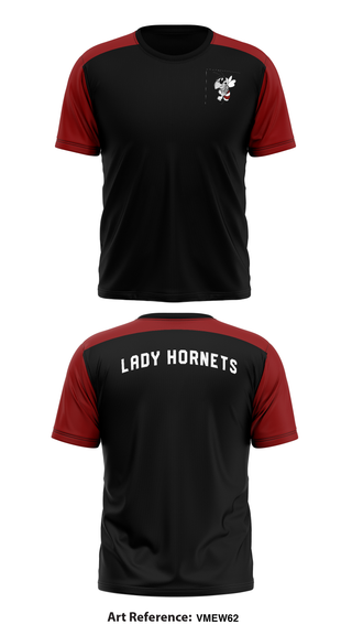 Lady Hornets 83297367 Short Sleeve Performance Shirt - 1