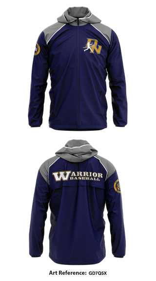 Del Norte Warriors 85642800 Windbreaker - 2