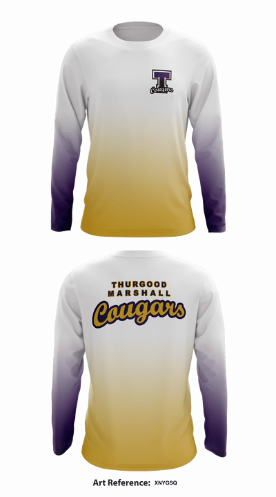 Thurgood Marshall Cougars 19301366 Long Sleeve Shooting Shirt - 1