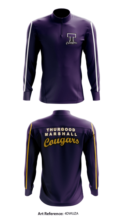 Thurgood Marshall Cougars 19301366 Quarter Zip Jacket - 1
