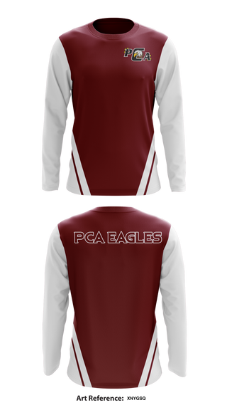 PCA Eagles 78652491 Long Sleeve Performance Shirt - 1
