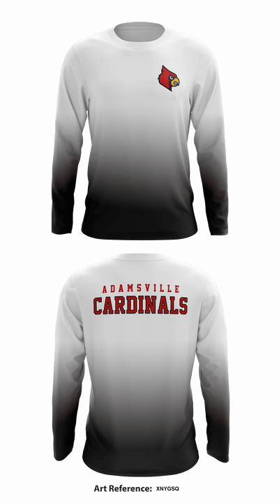 Adamsville Cardinals 65036183 Long Sleeve Performance Shirt - 1