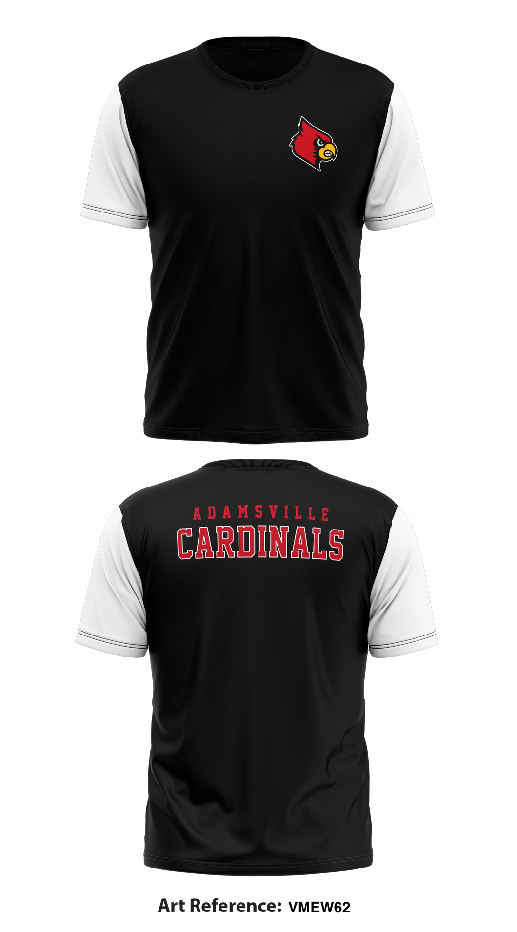 Adamsville Cardinals 65036183 Short Sleeve Performance Shirt - 1