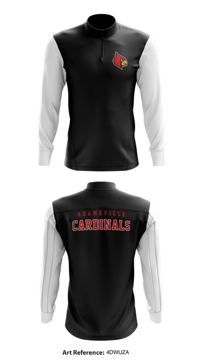 Adamsville Cardinals 65036183 Quarter Zip Jacket - 1