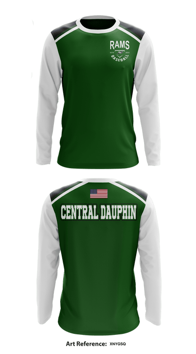 Central Dauphin 95964063 Long Sleeve Performance Shirt - 1