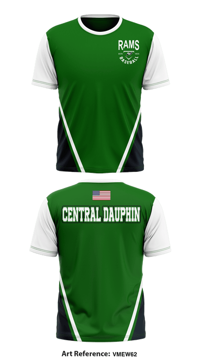 Central Dauphin 95964063 Short Sleeve Performance Shirt - 1