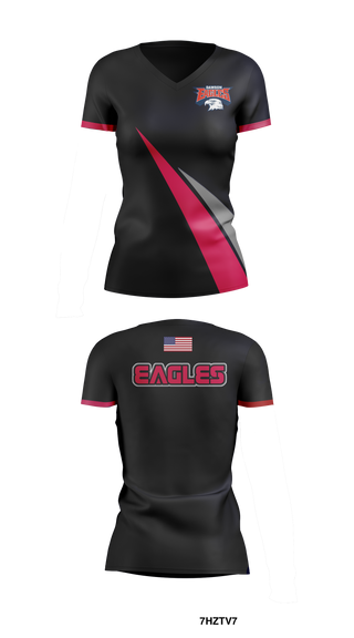 Eagles 2148930 Women's Short Sleeve V-neck Shirt - 1