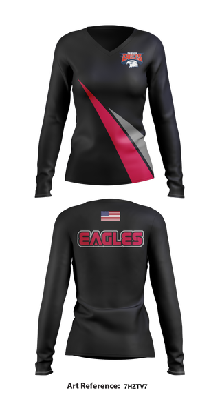 Eagles 2148930 Women's Long Sleeve V-neck Shirt - 1