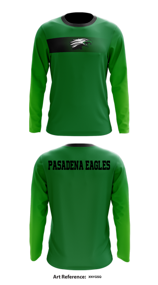 Pasadena Eagles Track and Field 37013086 Long Sleeve Performance Shirt - 1