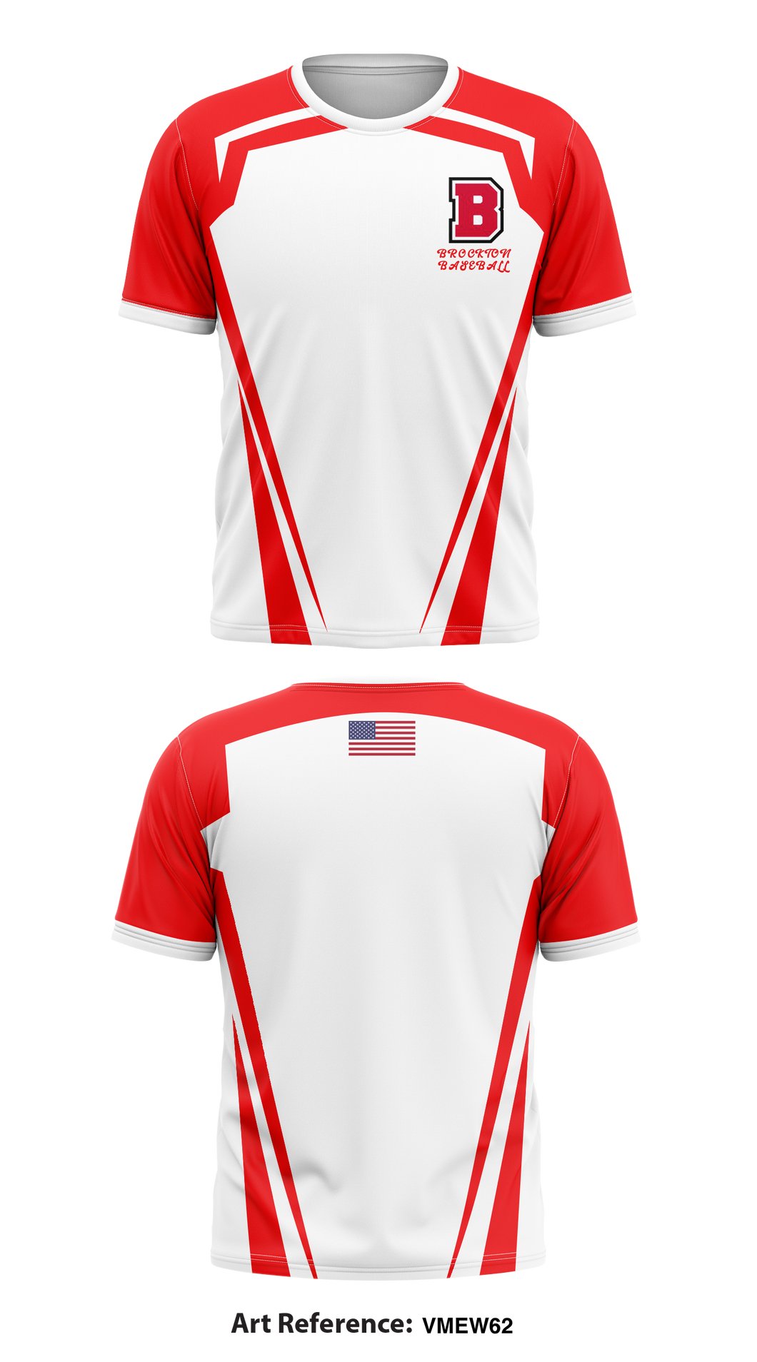 Brockton High School baseball 50261587 Short Sleeve Performance Shirt - 1
