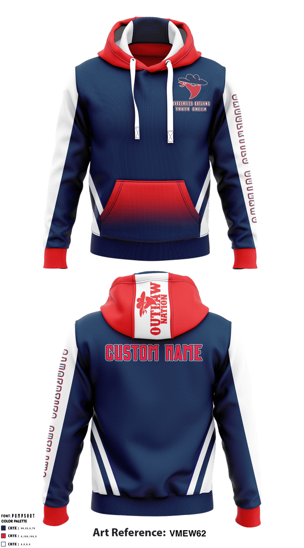 Saugerties Outlaws Youth Cheer 64678196 Hoodie - 5