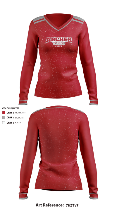 Archer Athletic Association 85302557 Women's Long Sleeve V-neck Shirt - 4