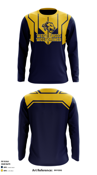 West Pasco Wolverines 52856854 Long Sleeve Performance Shirt - 1