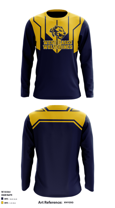West Pasco Wolverines 52856854 Long Sleeve Performance Shirt - 1