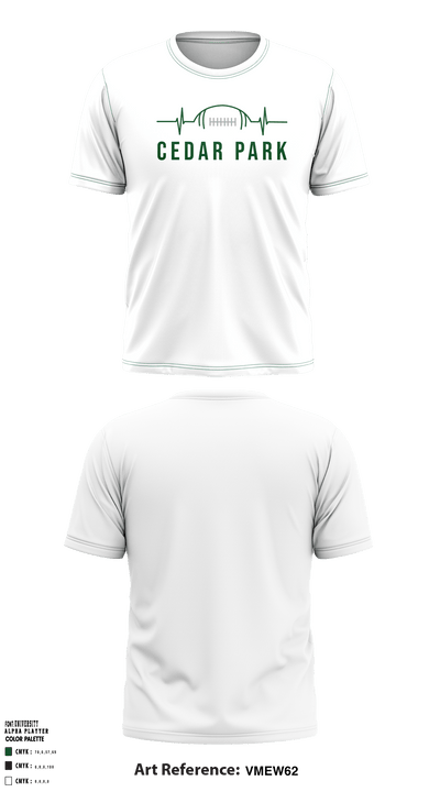 Cedar Park Timberwolves 13556335 Short Sleeve Performance Shirt - 17