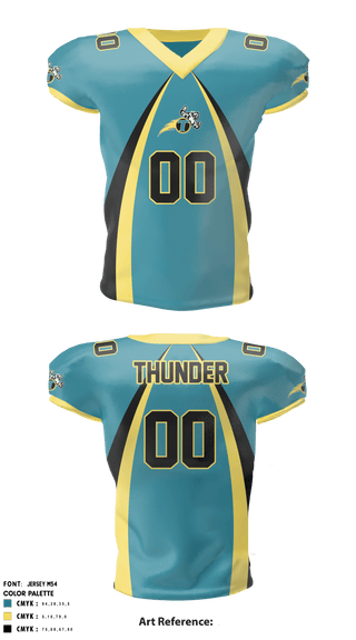 NE Thunder Football 21044517 Football Jersey - 2