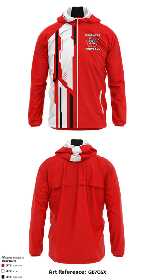 Woodland High School Football 24083444 Windbreaker - 1