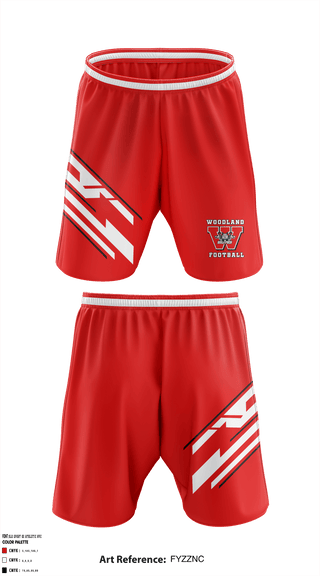 Woodland High School Football 24083444 Athletic Shorts With Pockets - 1