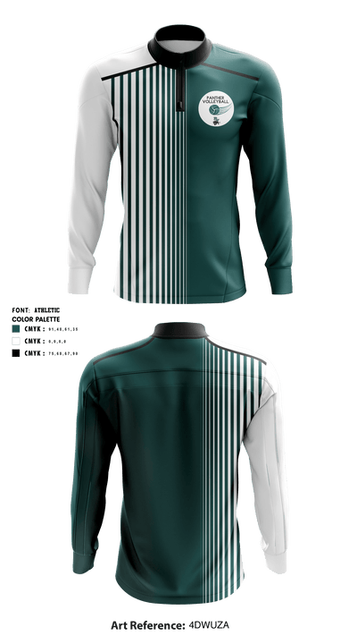 Pioneer Valley High School Men's Volleyball 5540258 Quarter Zip Jacket - 1