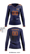 Galion High School Women's Volleyball 89296456 Women's Long Sleeve V-neck Shirt - 1