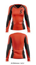 Spencerville High School Cheer 17427308 Women's Long Sleeve V-neck Shirt - 1