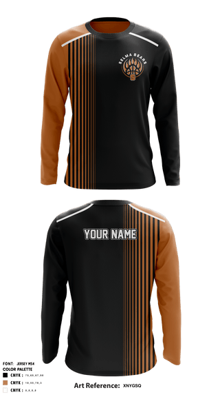 Selma High School basketball 71836506 Long Sleeve Shooting Shirt - 1