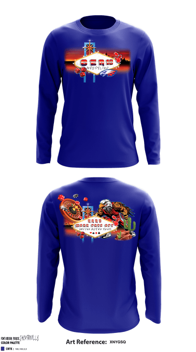 St Lucie west centennial wrestling 81384021 Long Sleeve Performance Shirt - 14
