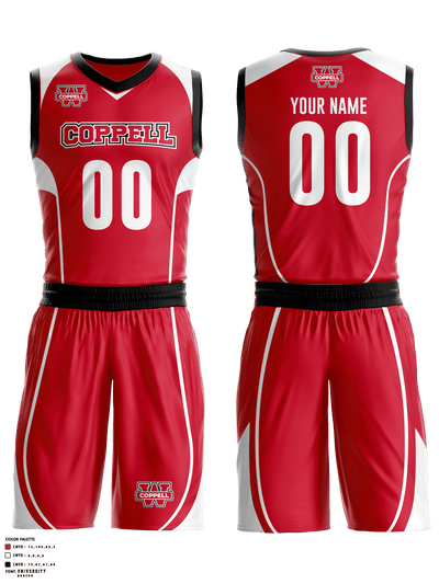 Coppell Middle School West Basketball 46896229 Basketball Uniform - 1