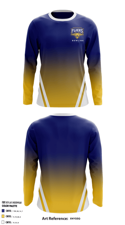 Clyde Bowling 78156617 Long Sleeve Performance Shirt - 1