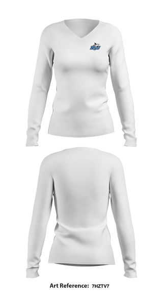 NSU Soccer 58886968 Women's Long Sleeve V-neck Shirt - 5