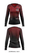 Weaver High School Soccer 30117244 Women's Long Sleeve V-neck Shirt - 1