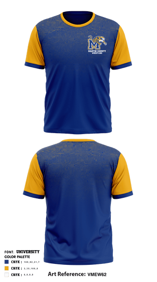 Martin County High School Wrestling 40535118 Short Sleeve Rash Guard Shirt - 2