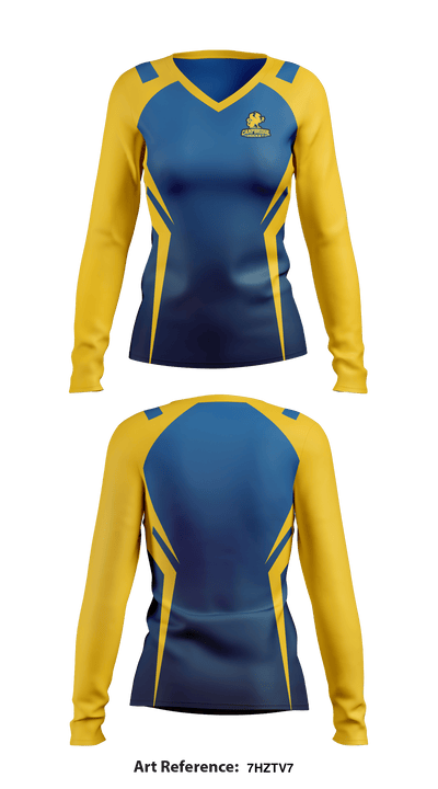Cambridge School of Weston Hockey 14912128 Women's Long Sleeve V-neck Shirt - 1