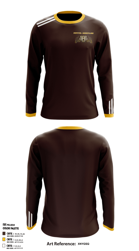 Capital High School Wrestling 59695999 Long Sleeve Performance Shirt - 2