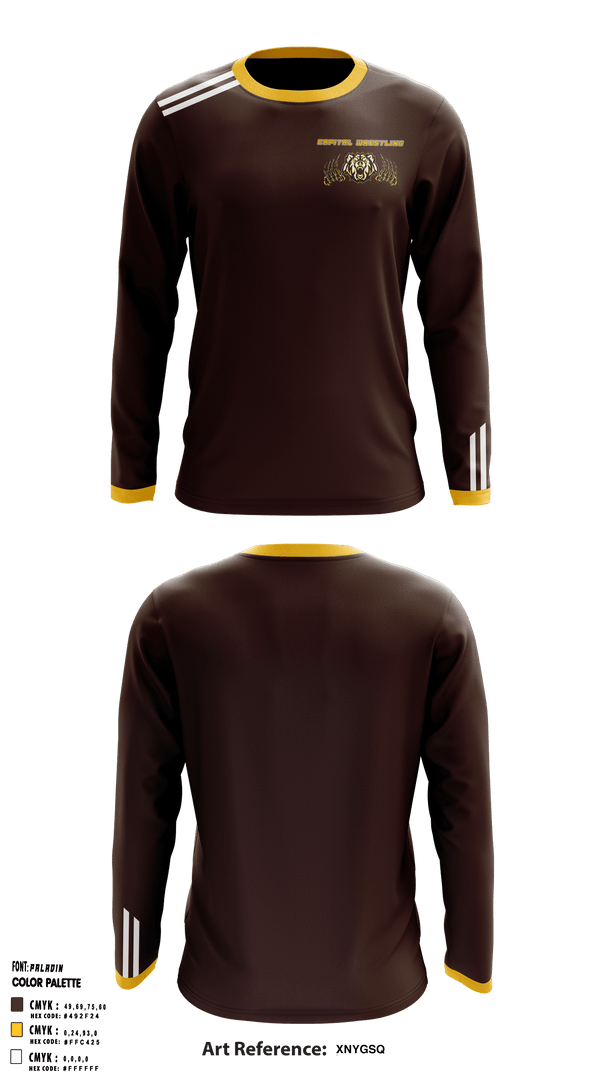 Capital High School Wrestling 59695999 Long Sleeve Performance Shirt - 2