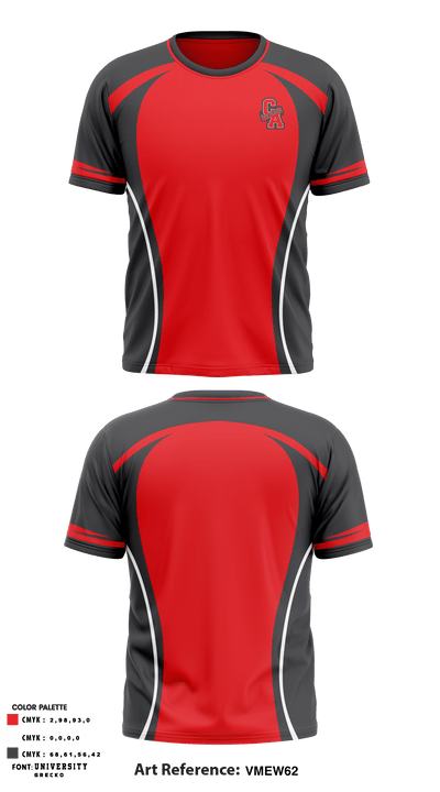 Carl Albert High School Dance 24110224 Short Sleeve Performance Shirt - 1