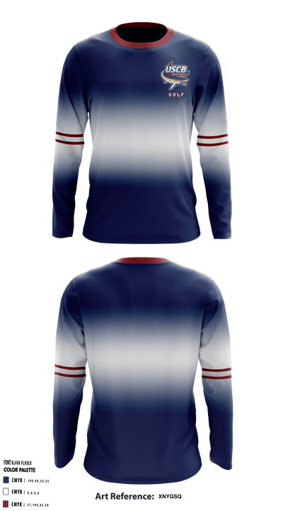 USCB Golf 54007697 Long Sleeve Performance Shirt - 1