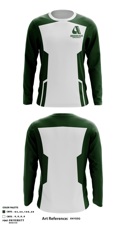 Aiea High School "Na Ali'i" 81346683 Long Sleeve Performance Shirt - 1