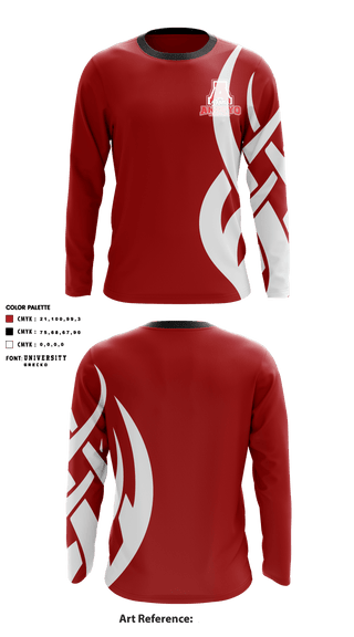 Arroyo High School Wrestling 29302654 Long Sleeve Performance Shirt - 1