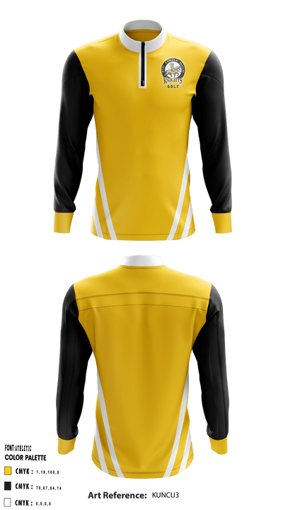 Rio Linda High School Golf 17620874 Quarter Zip Jacket - 1